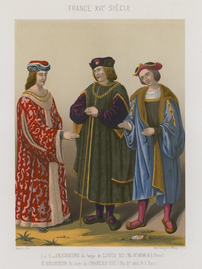 Herren von Ludwig XII. und Herren aus der Zeit von Karl VIII. von French School