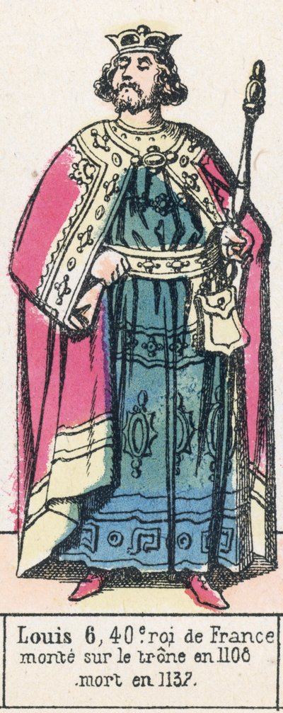 Ludwig VI., 40. König von Frankreich, bestieg den Thron 1108, gestorben 1137 von French School