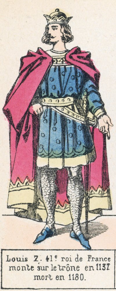 Ludwig VII., 41. König von Frankreich, bestieg den Thron 1137, gestorben 1180 von French School