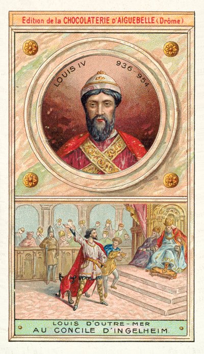 Ludwig IV. von Frankreich beim Konzil von Ingelheim, 948 von French School