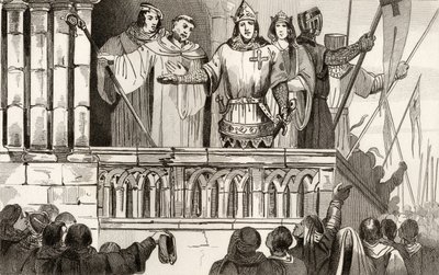 Ludwig VII. (1120-80) der Jüngere wirbt 1144 Unterstützung für den Zweiten Kreuzzug, aus 