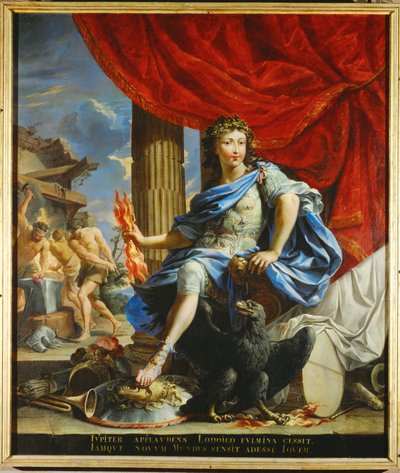 Ludwig XIV. als Jupiter, Eroberer der Fronde von French School