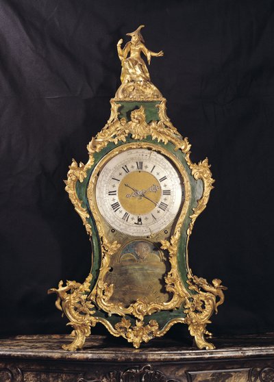 Louis XV Stil Uhr mit einem chinesischen Mann (Ormolu) von French School