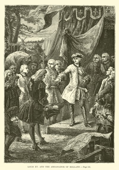 Ludwig XV und der Botschafter von Holland von French School