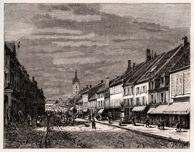 Lure - Département Haute-Saône in der Region Bourgogne-Franche-Comté - Gravur in „La France illustrée: géographie, histoire, administration statistique“ von V.-A. Malt-Brown. 1884 von French School