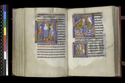 Fürbitte zu St. Johannes und Fürbitte zu den Heiligen Unschuldigen, aus dem Psalter und Stundenbuch der Isabella von Frankreich, Paris, um 1265-70 von French School