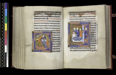 Fürbitte an Märtyrer und Fürbitte an St. Nikolaus, Folio aus dem Psalter und Stundenbuch der Isabella von Frankreich, Paris, um 1265-70 von French School