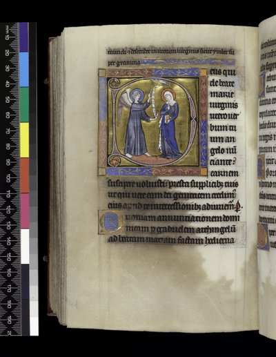 Gebete, Predigten und Lektionen für die Verkündigung, aus dem Psalter und Stundenbuch der Isabella von Frankreich, Paris, um 1265-70 von French School