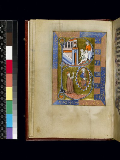 MS 300 f.XIII, Folio aus dem Psalter und Stundenbuch der Isabella von Frankreich, Paris, ca. 1265-70 von French School