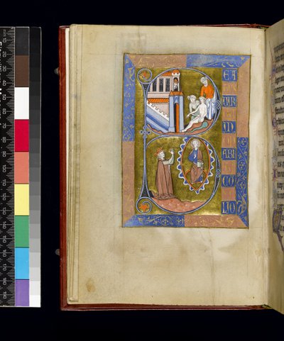 Folio aus dem Psalter und Stundenbuch von Isabella von Frankreich, Paris, ca. 1265-70 von French School