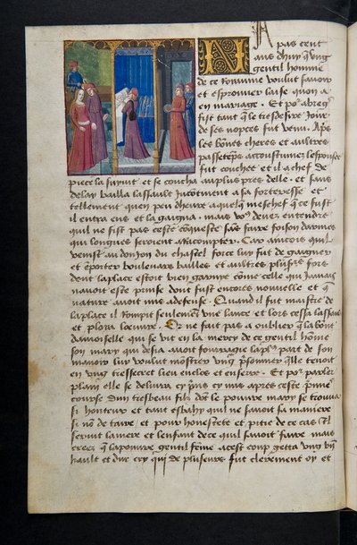 Seite aus Cent Nouvelles Nouvelles, ca. 1461-62 von French School