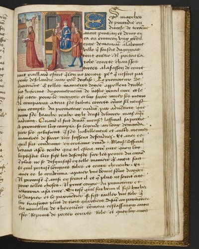 Seite aus Cent Nouvelles Nouvelles, c.1461-62 von French School