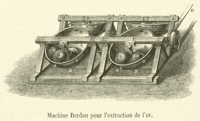 Maschine Berdan zur Goldgewinnung von French School