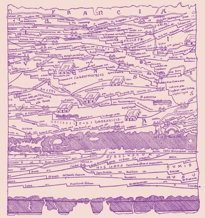 Karte von Gallien - Fragment von French School