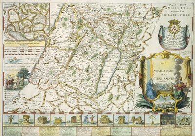 Karte des Heiligen Landes in alttestamentlicher Zeit von Mons l