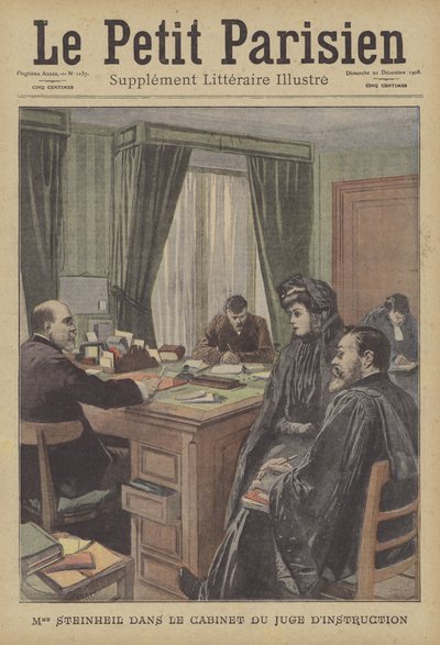 Marguerite Steinheil im Büro des Richters von French School