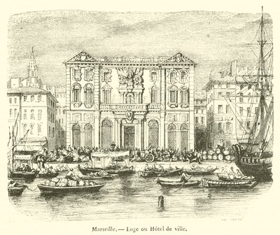 Marseille, Loge oder Rathaus (Gravur) von French School