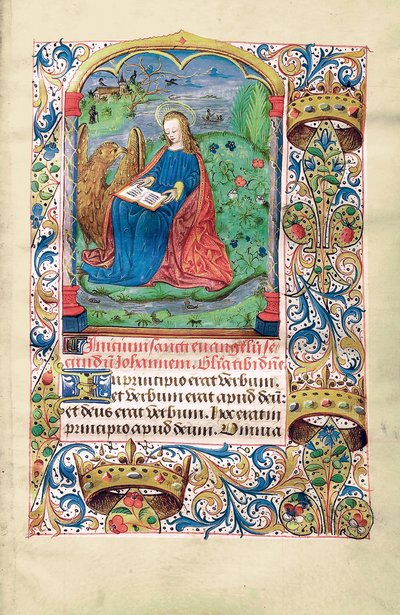 Maria Magdalena in der Wildnis, Illustration aus "Stundenbuch, Gebrauch von Langres", ca. 1500 von French School