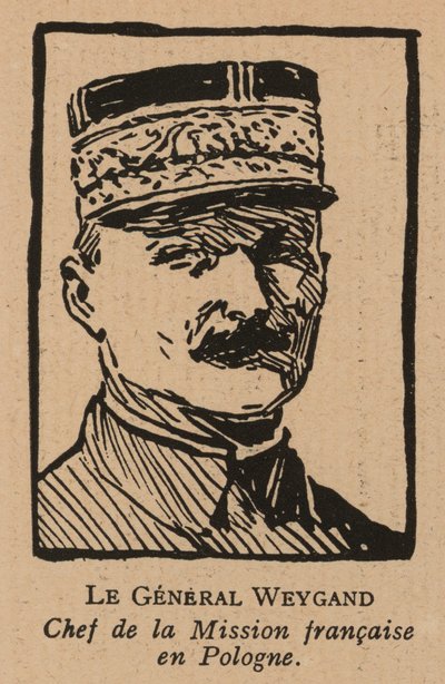 Maxime Weygand, französischer General und Mitglied der Interalliierten Mission zur Unterstützung der Zweiten Polnischen Republik im Polnisch-Sowjetischen Krieg 1920 von French School