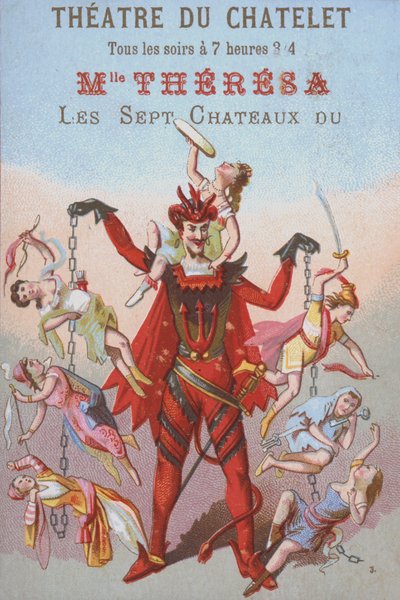 Mephistopheles, der Männer und Frauen in Ketten baumeln lässt von French School