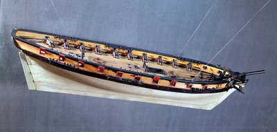 Modell eines Piratenschiffs, ca. 1810 (Holz & Metall) von French School