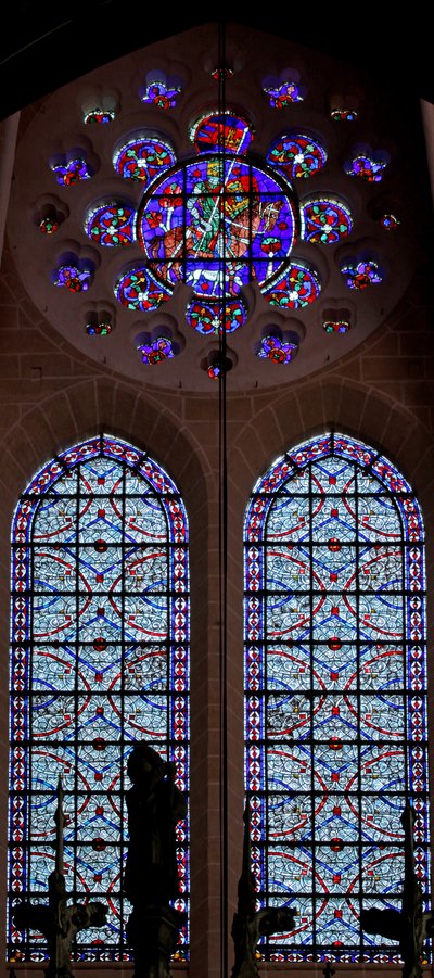 Moderne Grisaille und ein Kastilien Ritter in der Rose von French School