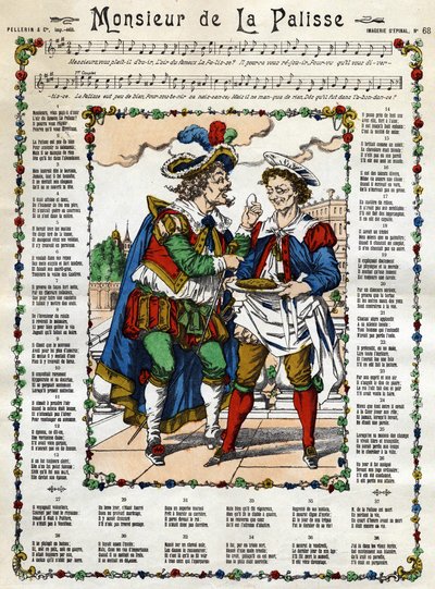 Monsieur de la Palisse. Bild von Epinal aus dem 19. Jahrhundert von French School