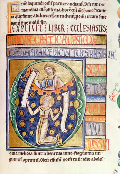 Ms 1 fol.235 Das Buch Kohelet, aus der Souvigny-Bibel von French School