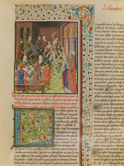 Ms 246 fol.151r Temporal und Terminal, aus der französischen Übersetzung von De Civitate Dei von St. Augustinus von Hippo (354-430) von French School