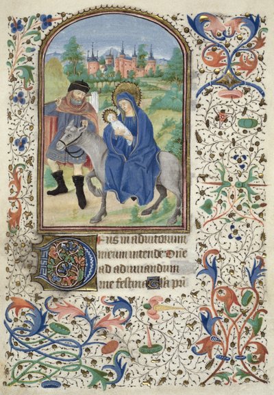 Die Flucht nach Ägypten, aus Glasgow Hours, ca. 1450-60 von French School