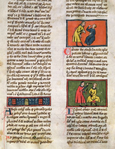 Ms H 89 Ärzte und Patienten, aus einer Ausgabe des Buches der Chirurgie von Rogier de Salerne von French School