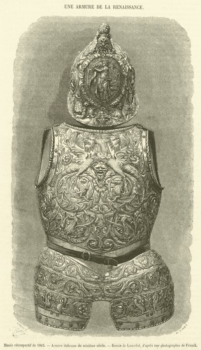 Rückblickendes Museum von 1865, italienische Rüstung aus dem sechzehnten Jahrhundert von French School