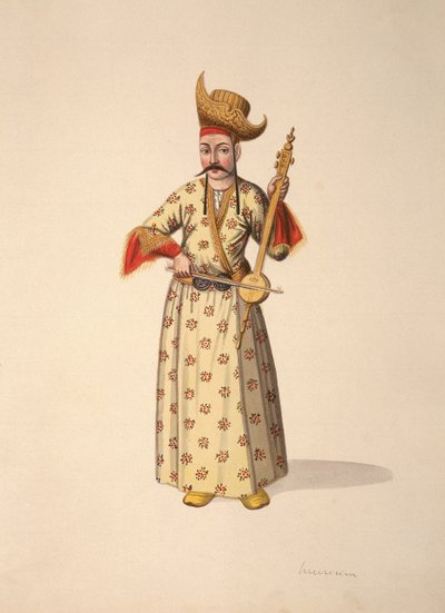 Musiker, osmanische Periode, drittes Viertel des 18. Jahrhunderts von French School