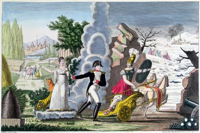 Napoleon I (1769-1821) zwischen Krieg und Frieden, ca. 1815 von French School