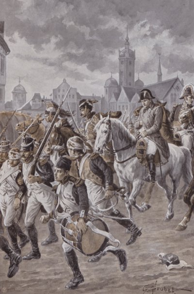 Napoleon mit seiner Armee von French School