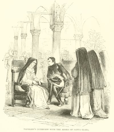 Napoleons Gespräch mit der Äbtissin von Santa Clara (Stich) von French School