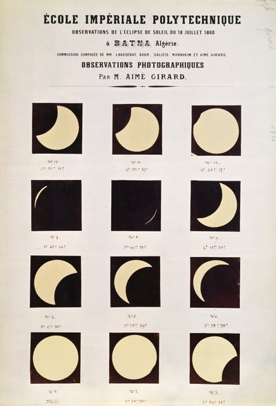 Beobachtung einer Sonnenfinsternis in Batna, Algerien, 18. Juli 1860 von French School