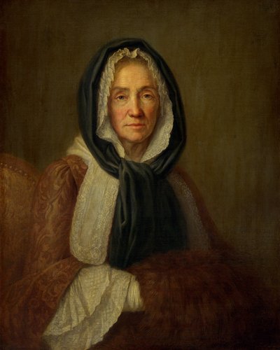Alte Frau mit Muff, zweite Hälfte des 18. Jahrhunderts von French School