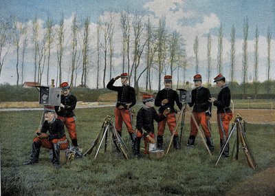 Optische Telegrafensitzung - in „Militäralbum“ - Inlandsdienst: Kavallerie von French School