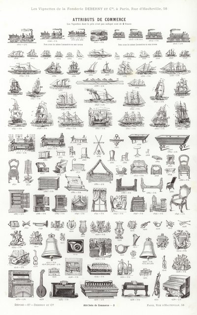 Seite aus Vignettes Typographiques von French School