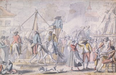 Pariser Vergnügungspark, bekannt als Les Porcherons von French School