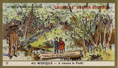 Durch einen Wald, Mexiko (Chromolithografie) von French School