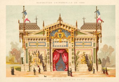 Pavillon der Stadt Paris, Weltausstellung 1889, Paris von French School