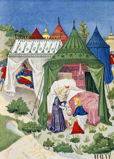 Pavillons und Zelte aus dem 15. Jahrhundert (Detail aus der Geschichte von Judith) von French School