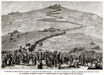 Bußwallfahrt zu den heiligen Stätten vom 25. April bis 8. Juni 1882 (Gravur) von French School