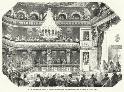 Aufführung zugunsten armer Arbeiter im Trianon, Versailles von French School