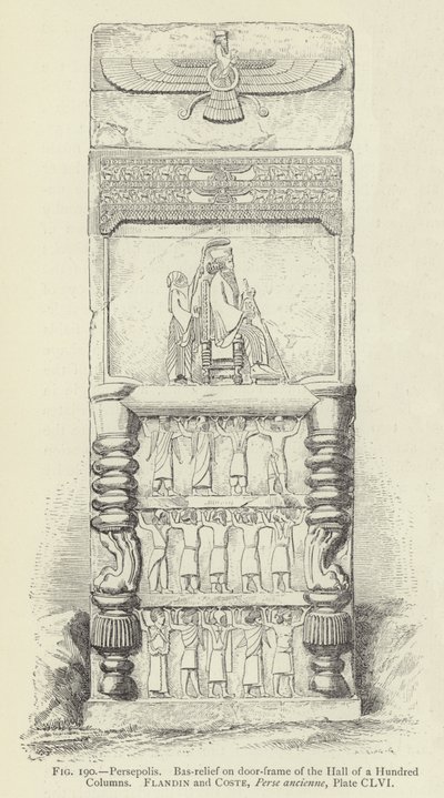 Persepolis, Basrelief am Türrahmen der Halle der Hundert Säulen von French School