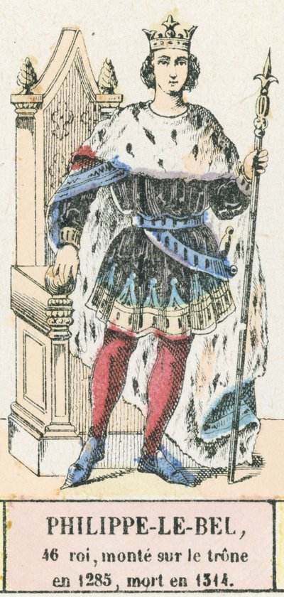 Philipp der Schöne, 46. König, bestieg den Thron 1285, gestorben 1314 von French School