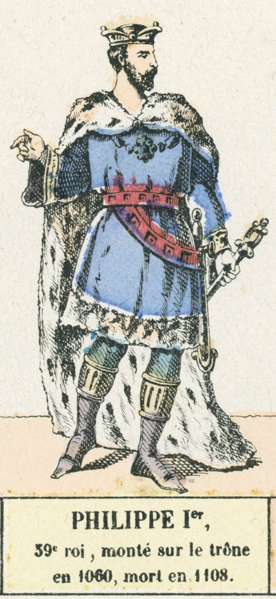 Philipp I, 39. König, bestieg den Thron 1060, gestorben 1108 von French School