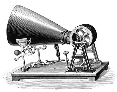 Phonautograph, erfunden von Edouard Leon Scott de Martinville von French School